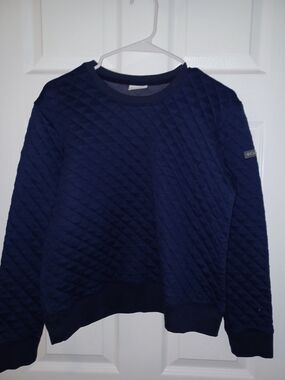 Columbia Quilted Crewneck Sweatshirt - Navy Blue